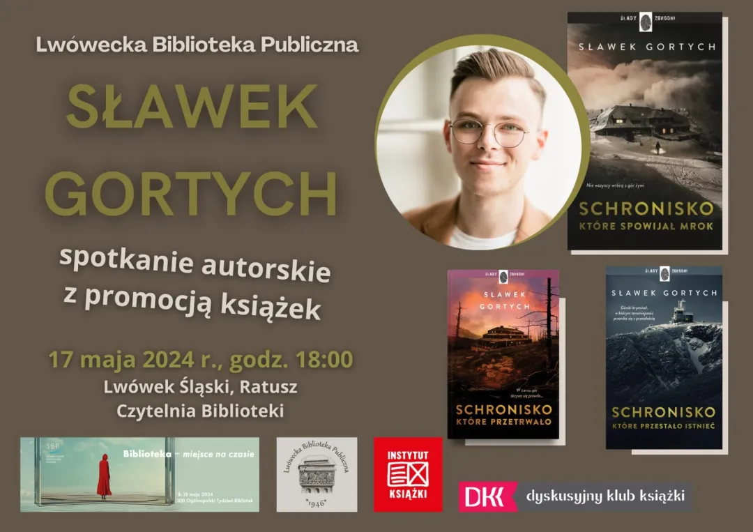 Zaproszenie na spotkanie autorskie ze Sławkiem Gortychem