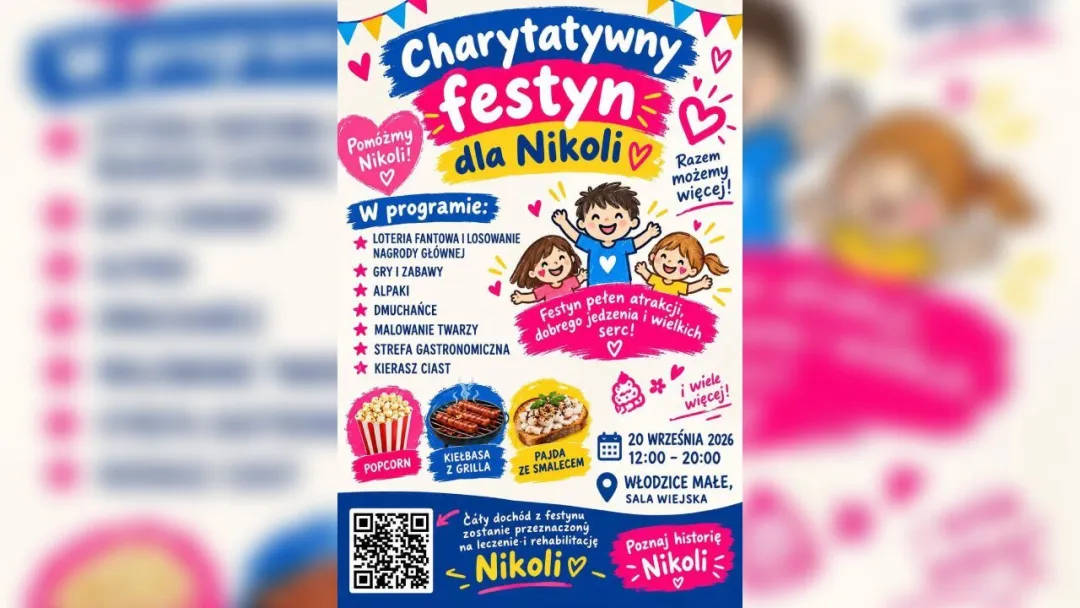 Charytatywny festyn dla Nikoli. W Włodzicach Małych zaplanowano dzień pełen atrakcji