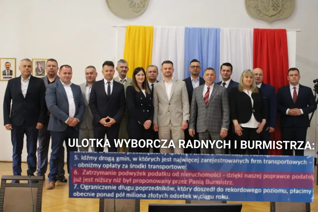Będzie podwyżka podatku od nieruchomości, mimo że obietnice wyborcze radnych i burmistrza mówiły inaczej [ZDJĘCIE ULOTKI]