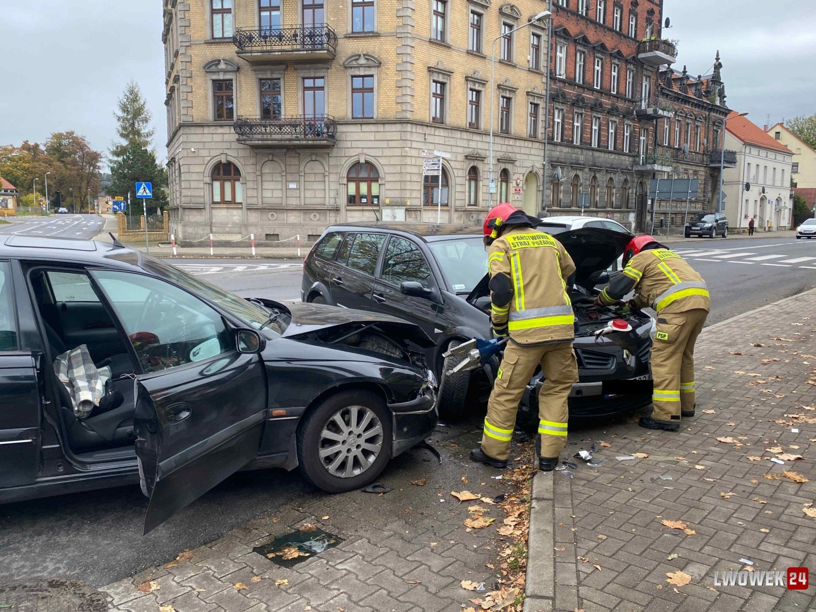 Kolizja przy stacji benzynowej Orlen