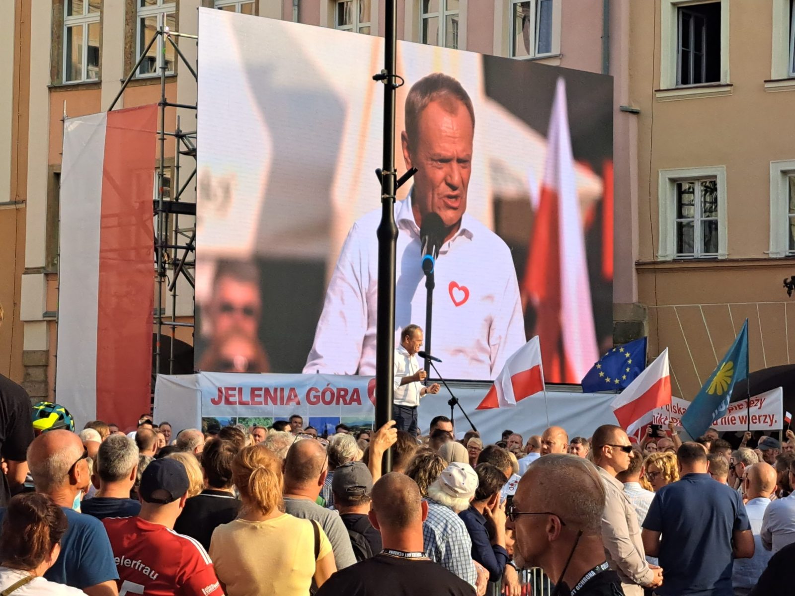 Starcie Tuska z sympatykami PiSu na wiecu w Jeleniej Górze