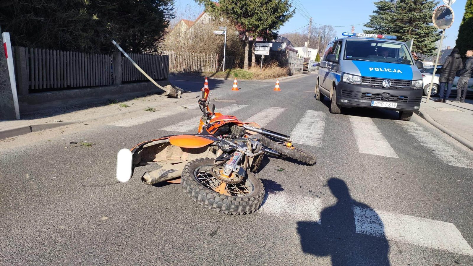 Wypadek motocyklisty w Mirsku