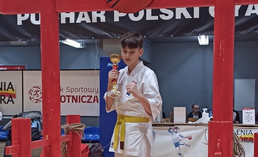 Damian Tarnowski z 6 kl. z ZS Lubomierz zdobył III miejsce w Pucharze Polski OYAMA TOP