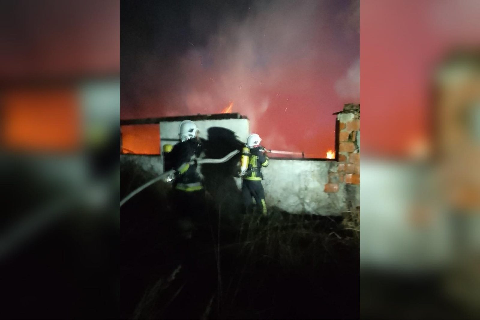 Pożar hali w Gierałtowie