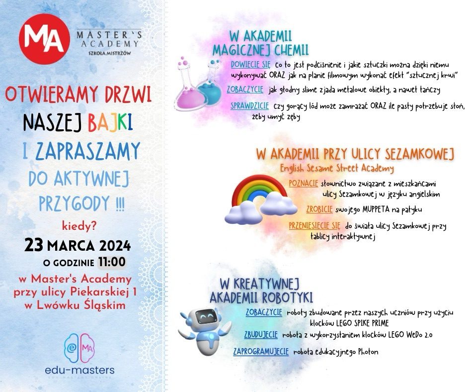 Zapraszamy na dzień otwarty w Masters Academy!