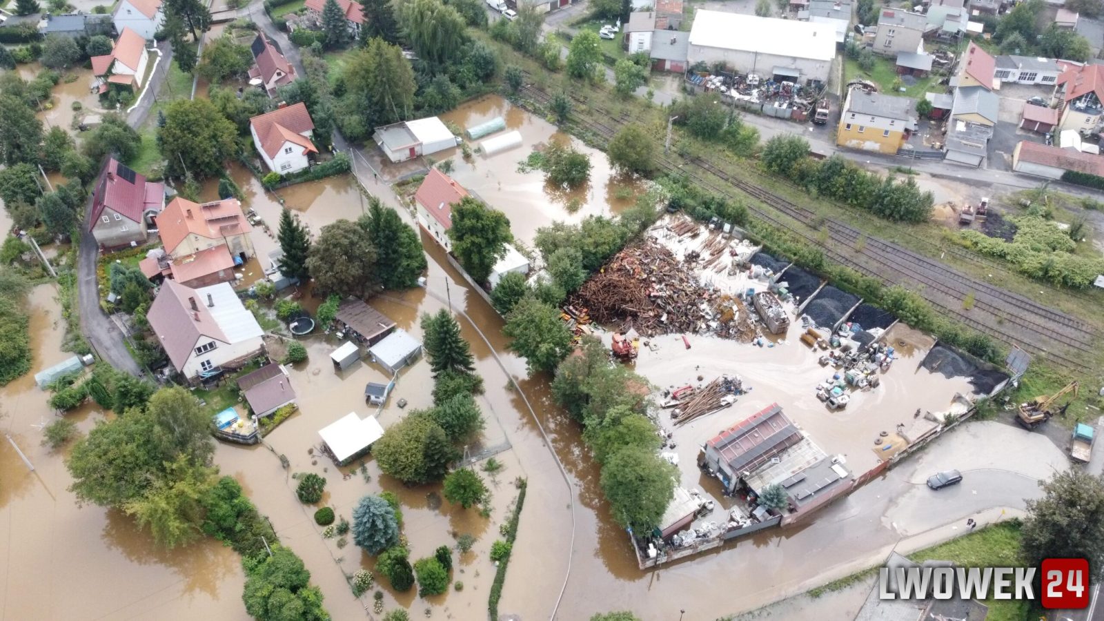 Powódź w Lwówku Śląskim z lotu ptaka! [VIDEO i FOTO]