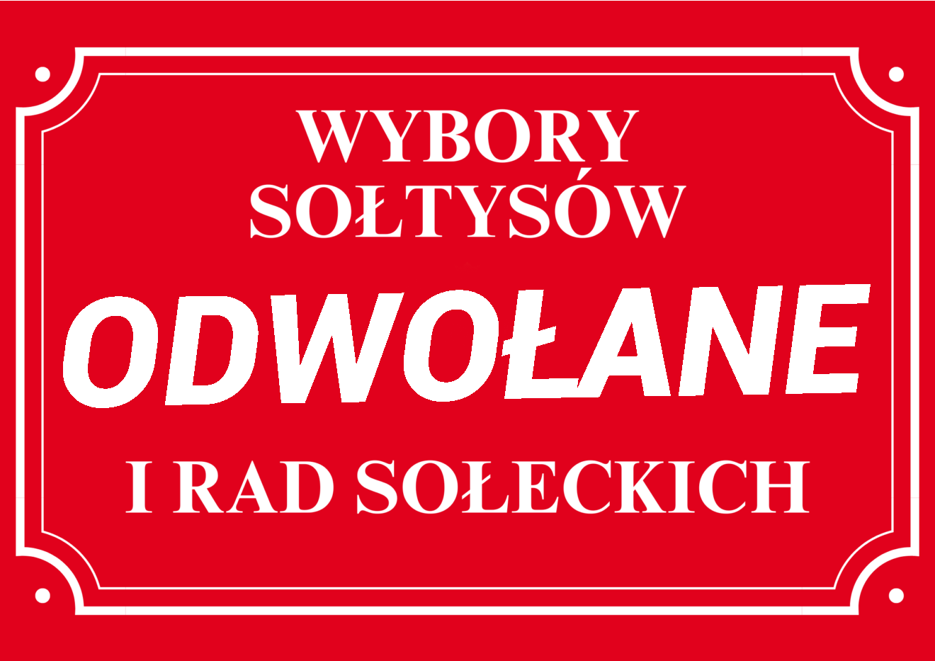 Wybory na sołtysów ODWOŁANE - Ustronie i Sobota
