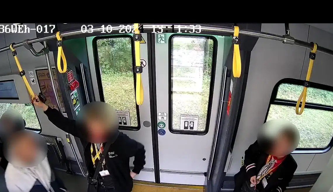 Bandyci kontra kolejarze. Napad na konduktorkę Kolei Dolnośląskich w biały dzień [VIDEO]
