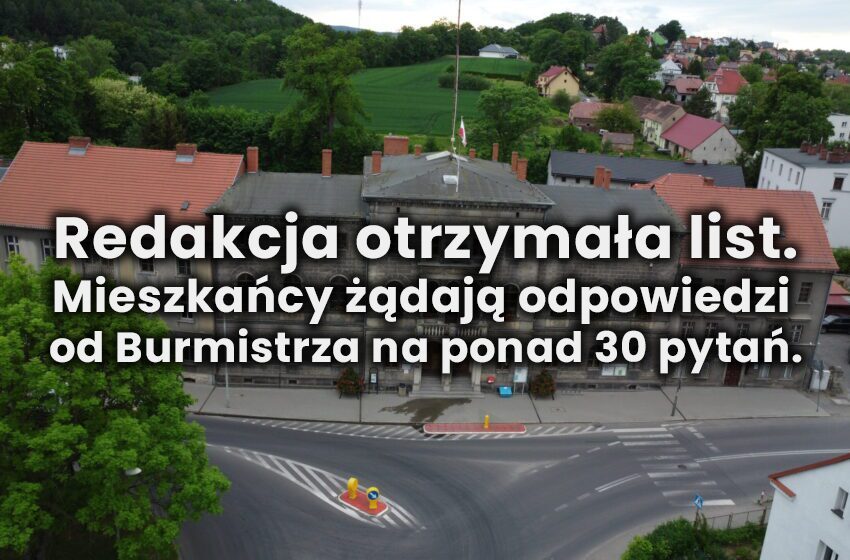 Redakcja dostała list. Mieszkańcy żądają odpowiedzi na ponad 30 pytań od Burmistrza