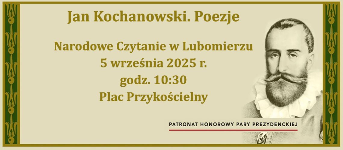Gminna Biblioteka w Lubomierzu i LCK zapraszają na Narodowe Czytanie