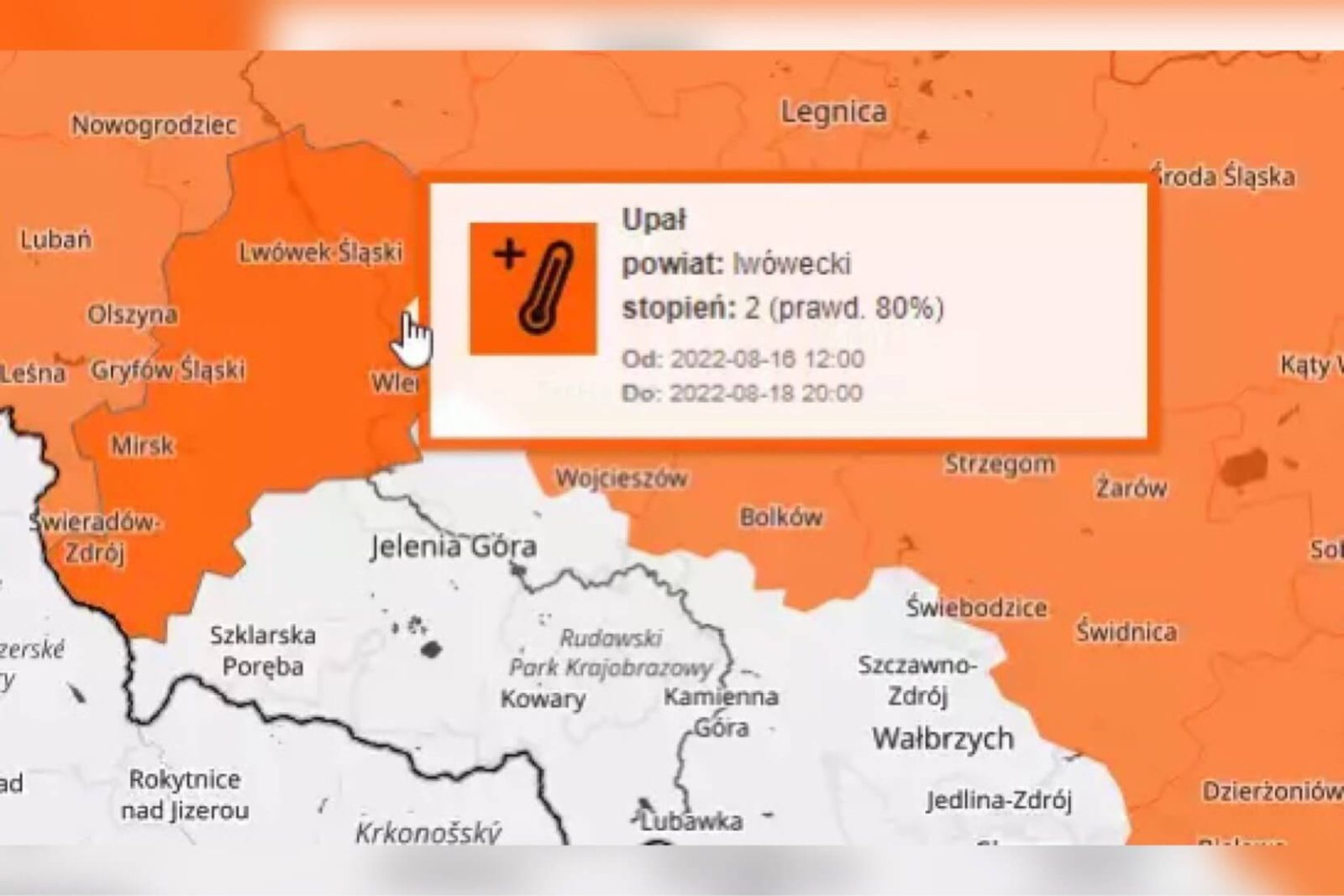 Fale upałów w powiecie lwóweckim
