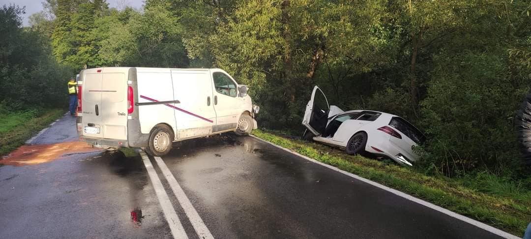 Czołowe zderzenie w Płóczkach Dolnych