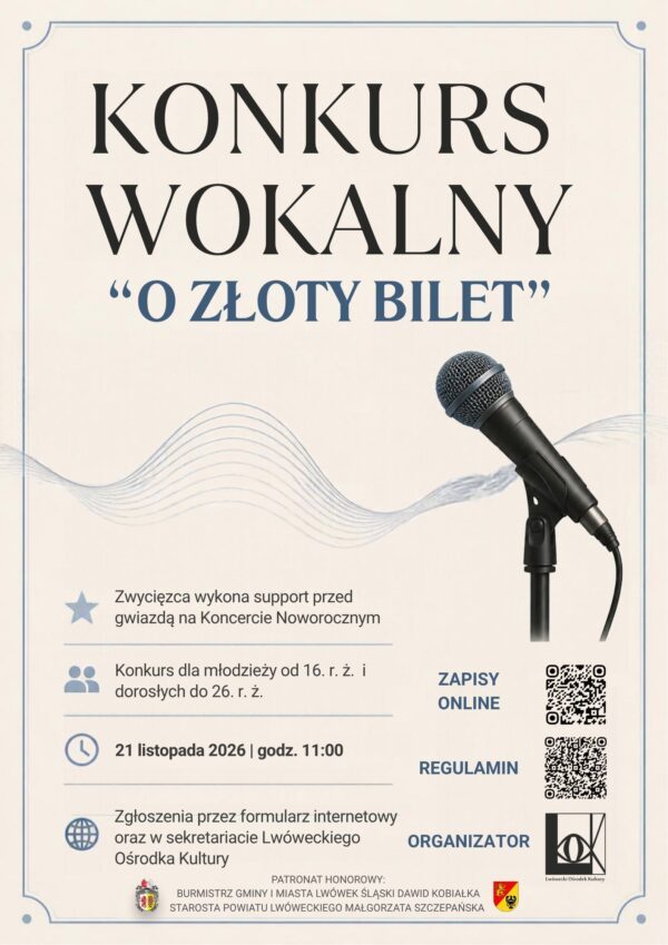 Masz talent wokalny? Zawalcz o Złoty Bilet i wystąp podczas Koncertu Noworocznego 2027!