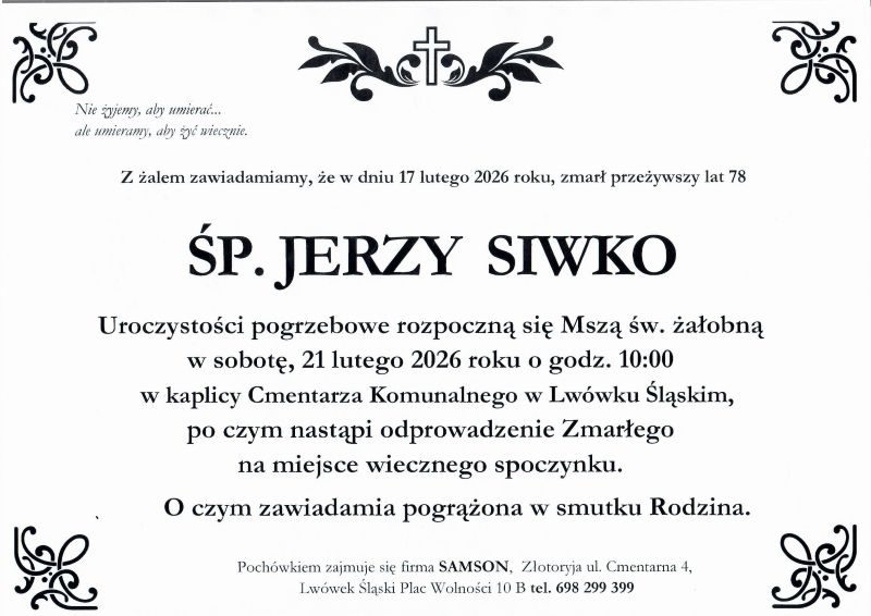 Odszedł Jerzy Siwko