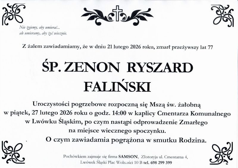 Odszedł Zenon Ryszard Faliński