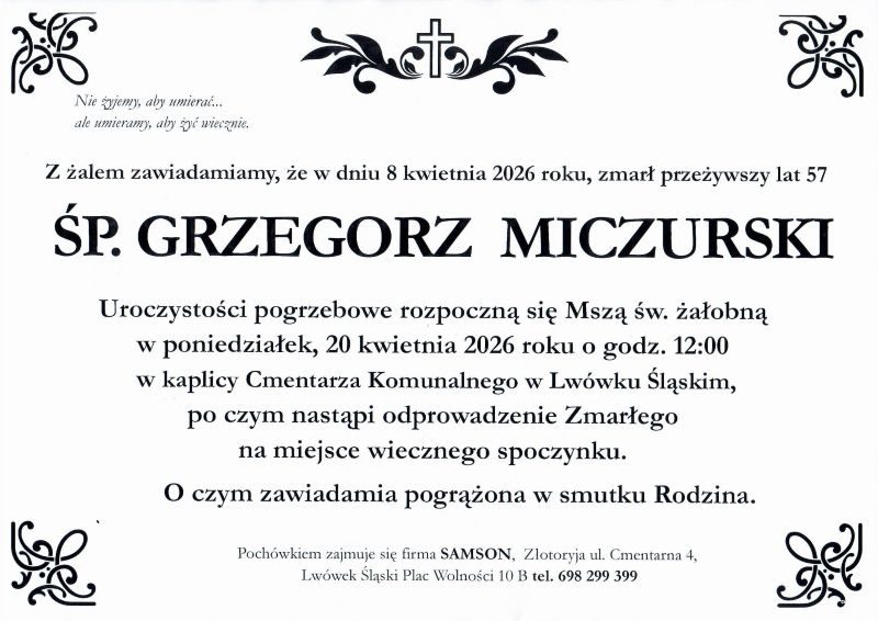 Odszedł Grzegorz Miczurski