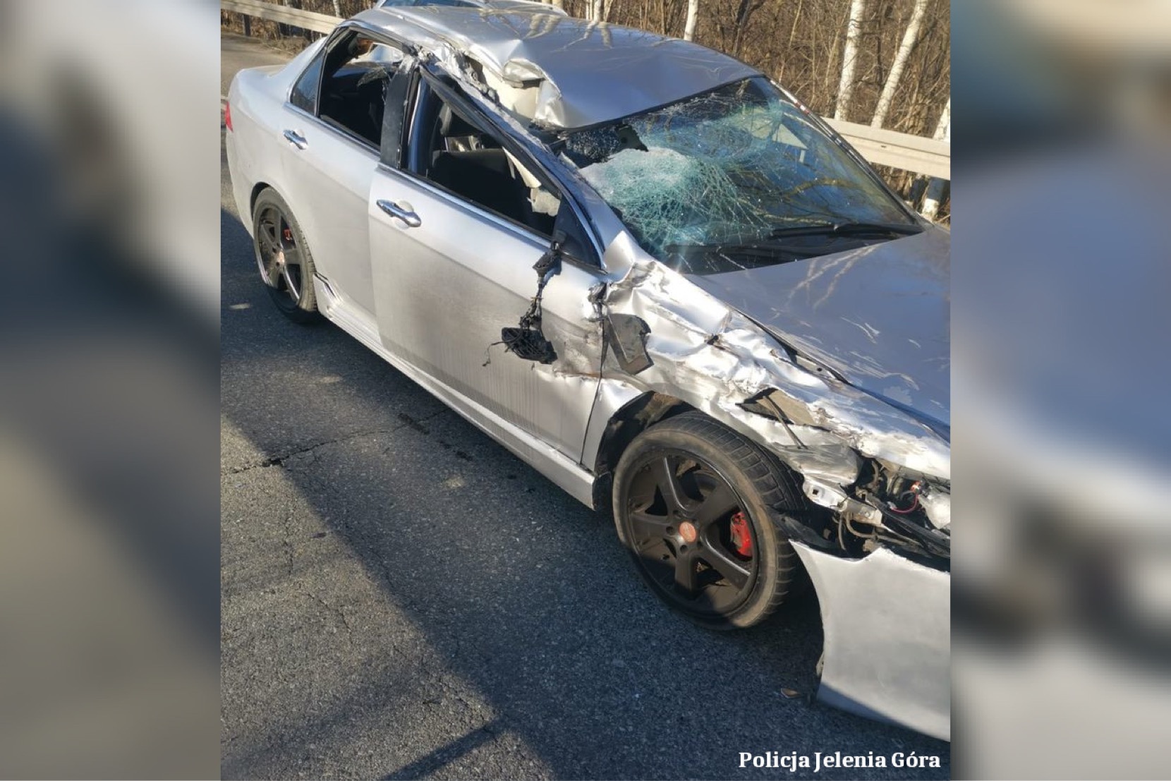  Groźny wypadek czterech samochodów w Miłkowie