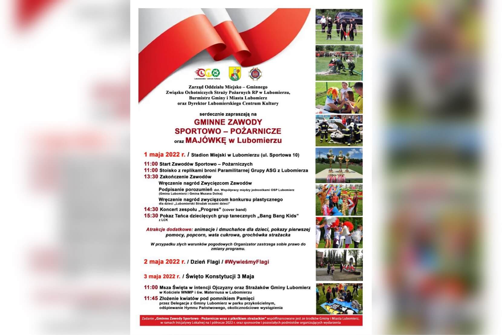  Majówka: Zawody Sportowo-Pożarnicze w Lubomierzu – Program