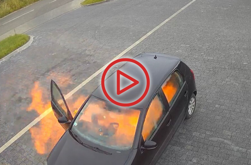  Doszło do eksplozji w samochodzie [VIDEO]