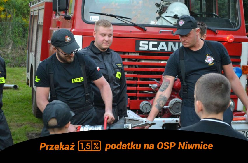  Strażacy z OSP Niwnice proszą o przekazanie 1,5% podatku