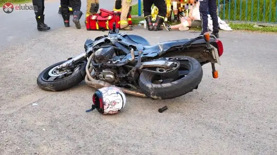 Poważny wypadek we Włosieniu. Zderzyły się motocykle