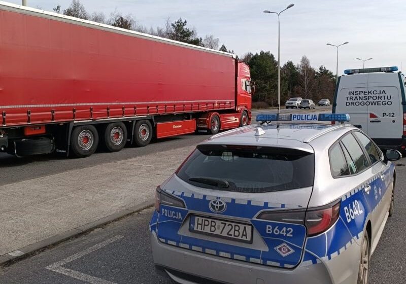  Lwóweccy policjanci nałożyli 18 mandatów dla kierowców ciężarówek