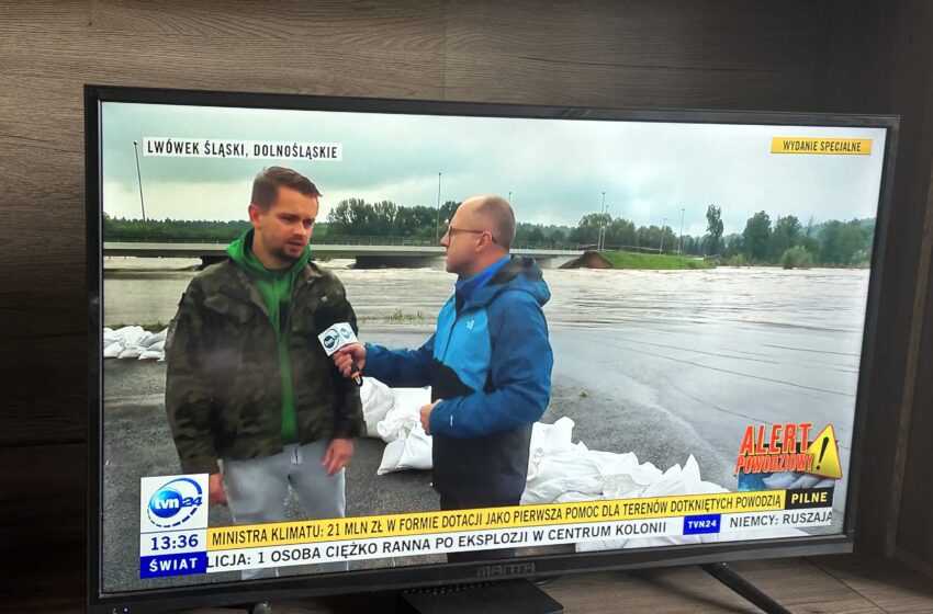 Kobiałka w TVN24 o stanie mostu, utrudnieniach, o stanie Bobru, zrzutach z zapory i samo ewakuacji