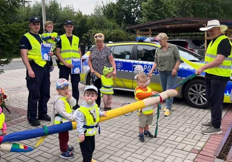 Bezpieczeństwo od najmłodszych lat. Policjanci odwiedzili Klub Malucha „Gniazdko” w Mirsku