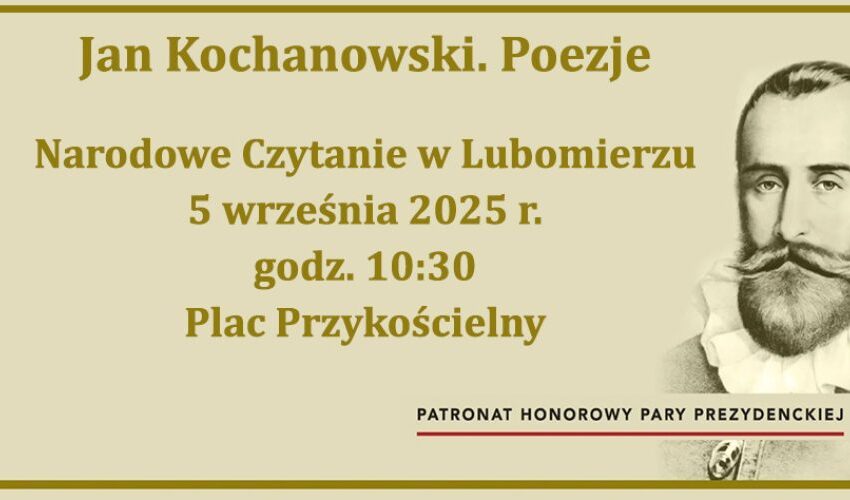  Gminna Biblioteka w Lubomierzu i LCK zapraszają na Narodowe Czytanie