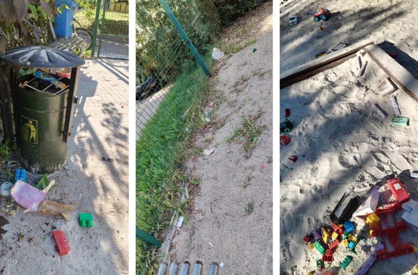  Bałagan na placu zabaw w Lwówku Śl. Czytelniczka: „Codziennie ten sam widok”