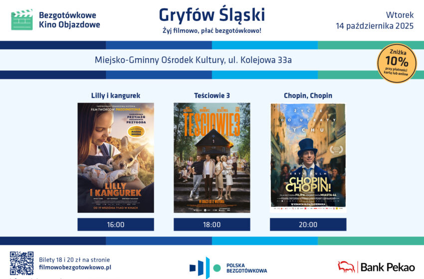  Bezgotówkowe Kino Objazdowe – laureat konkursu Europejskich Nagród Promocji Przedsiębiorczości – odwiedzi Gryfów Śląski