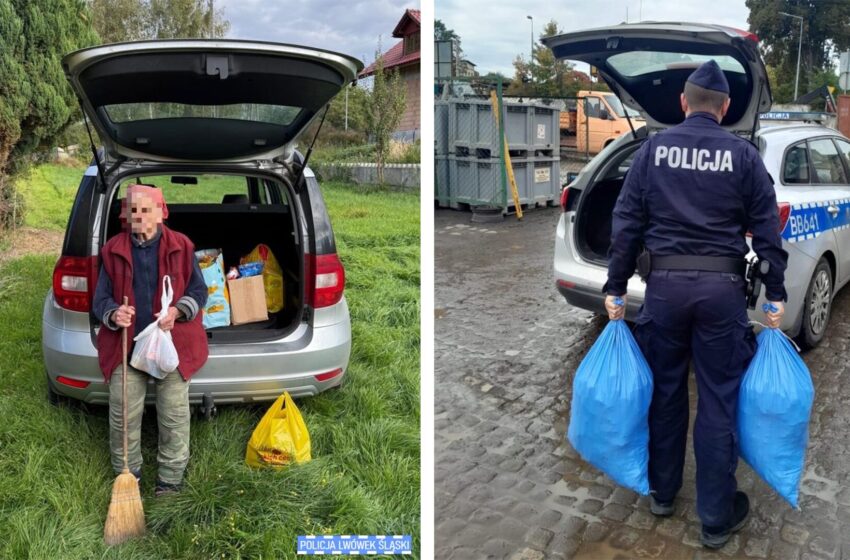  Policjanci i pracownicy lwóweckiej komendy wsparli seniorkę w potrzebie