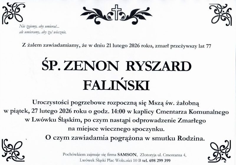  Odszedł Zenon Ryszard Faliński