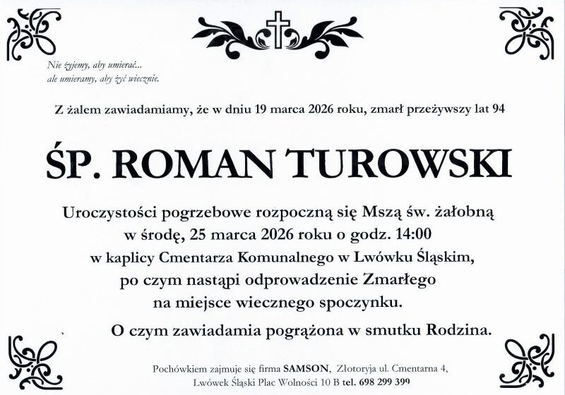  Odszedł Roman Turowski