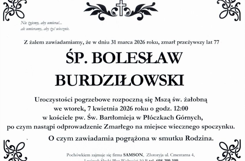  Odszedł Bolesław Burdziłowski