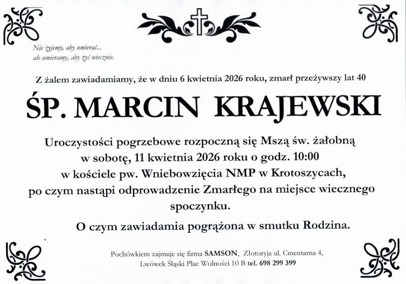 Odszedł Marcin Krajewski