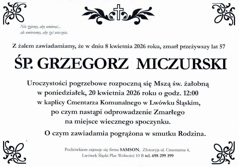  Odszedł Grzegorz Miczurski
