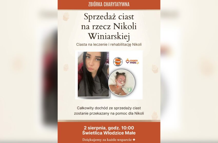 Charytatywna sprzedaż ciast dla Nikoli Winiarskiej. Dochód pomoże w leczeniu i rehabilitacji