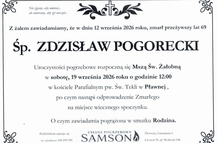 Odszedł ZDZISŁAW POGORECKI